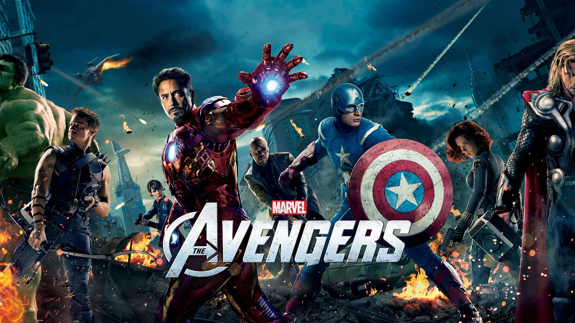 Detalle de los personajes principales en el avengers 1 official trailer