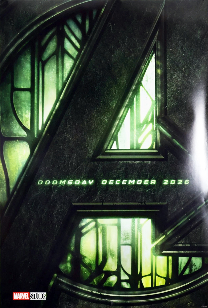 Teaser póster oficial de Avengers Doomsday con el logo de Latveria y fecha de estreno
