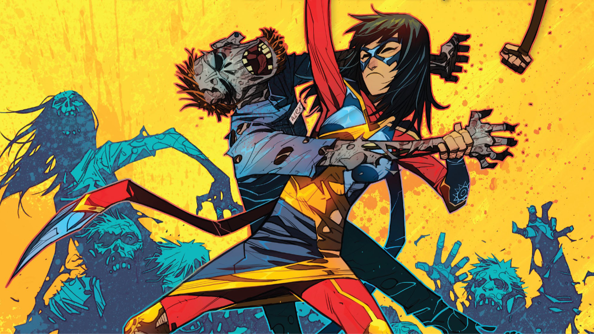 Kamala Khan combate a la plaga de infectados en Marvel Zombies