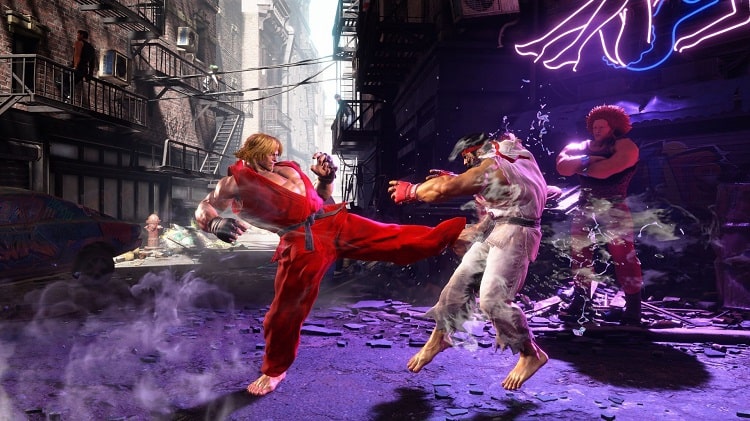 Duelo legendario entre Ryu y Ken Masters en Street Fighter