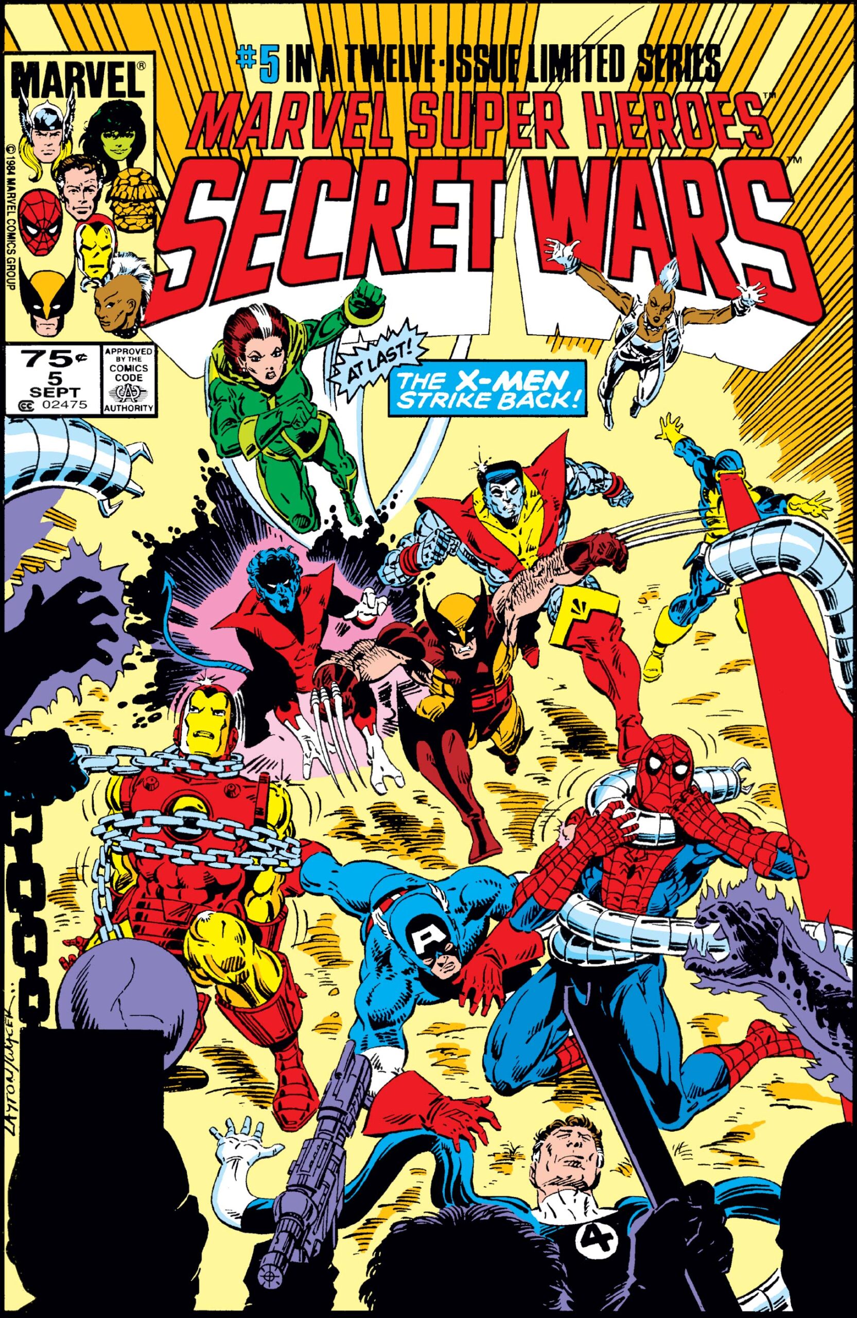 Portada de Marvel Super Heroes Secret Wars 1984 cómic clásico