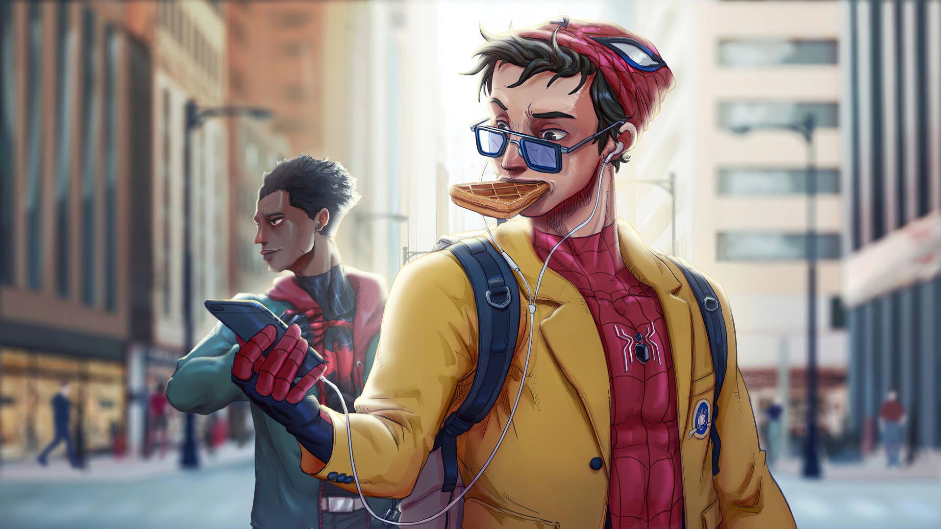 Peter Parker en el instituto Tu amigo y vecino Spider-Man animacion