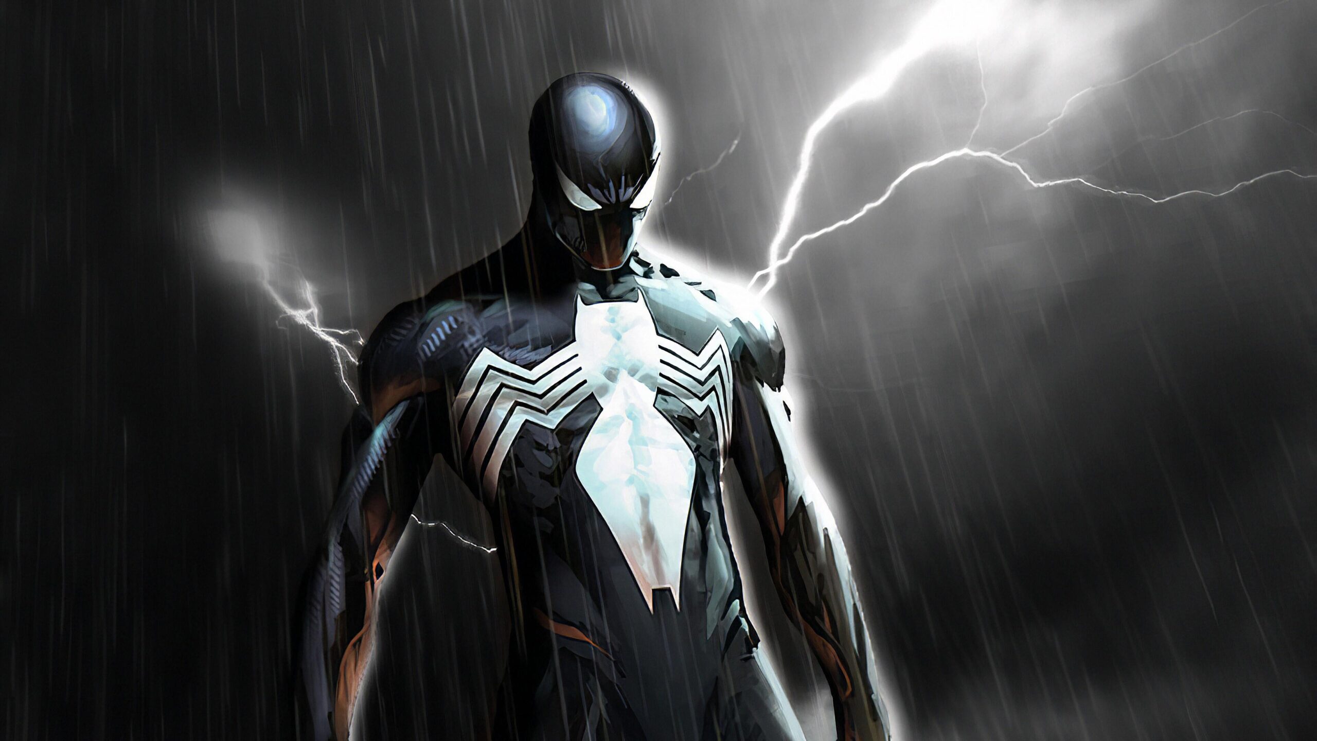 Spider-Man con el traje negro y la influencia del simbionte