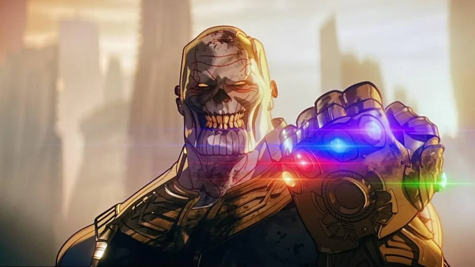 Zombie Thanos con el Guantelete del Infinito Marvel Zombies